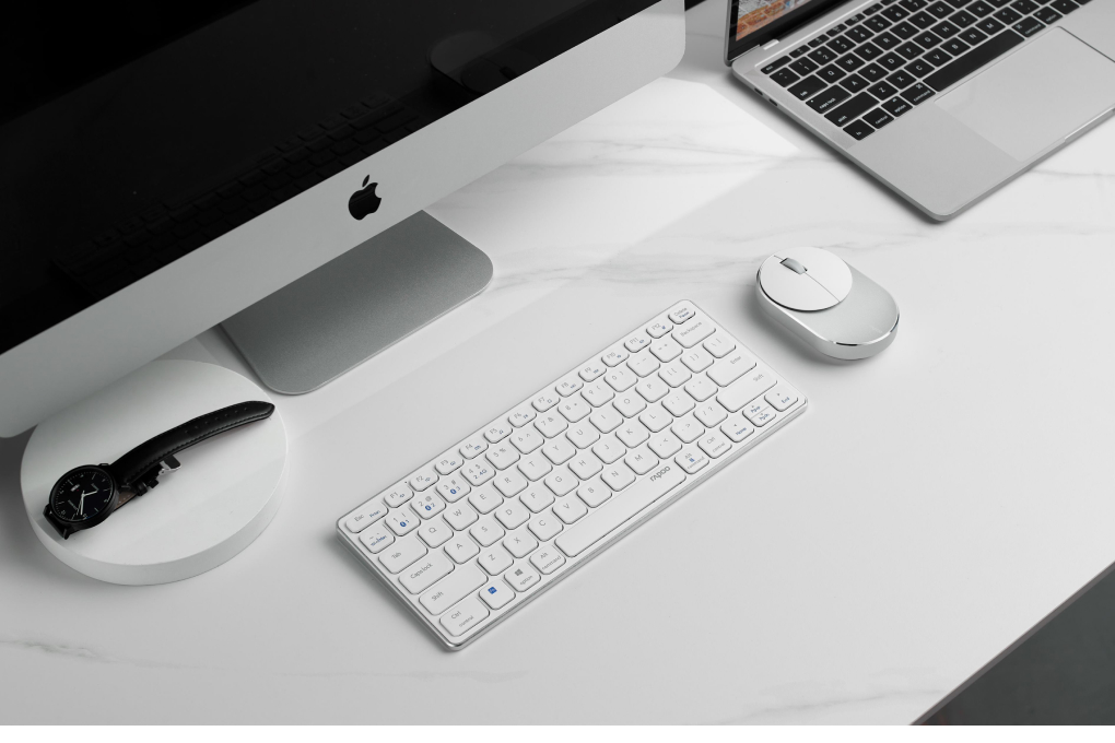 Bàn Phím Không Dây Bluetooth Rapoo E9050G Màu Trắng
