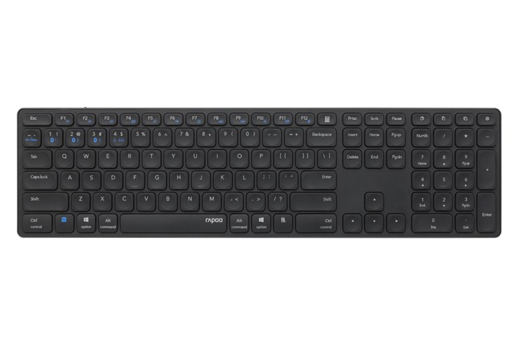 Bàn Phím Không Dây Bluetooth Rapoo E9550G Màu Đen