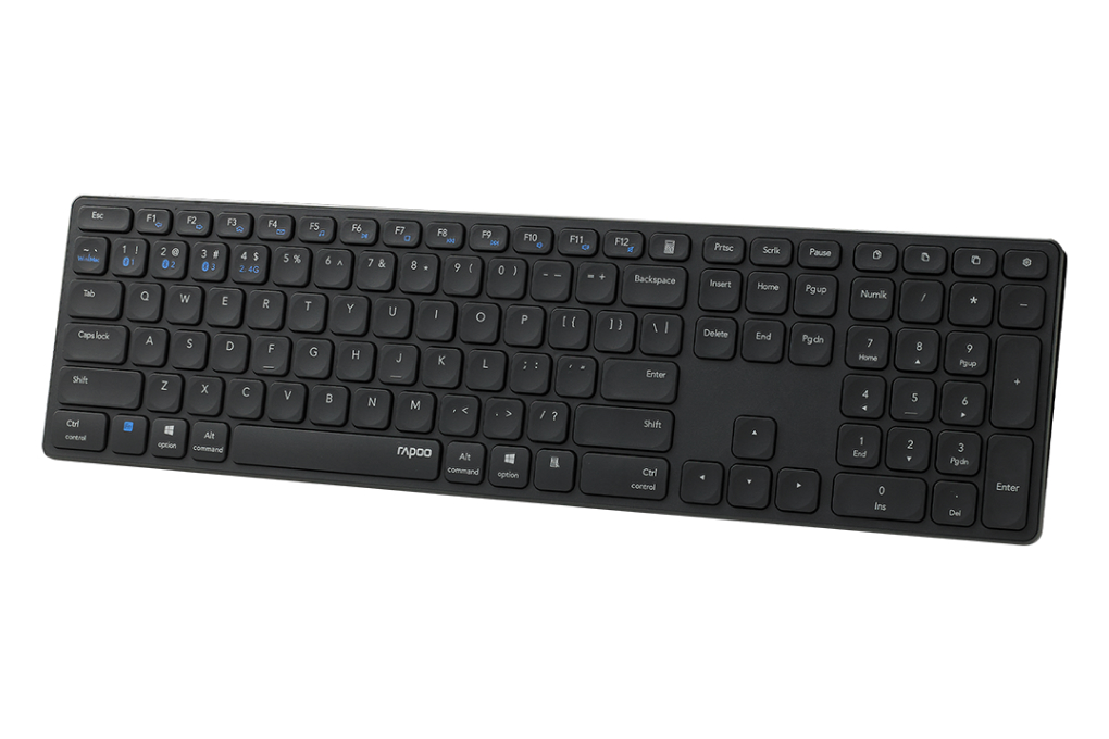 Bàn Phím Không Dây Bluetooth Rapoo E9550G Màu Đen