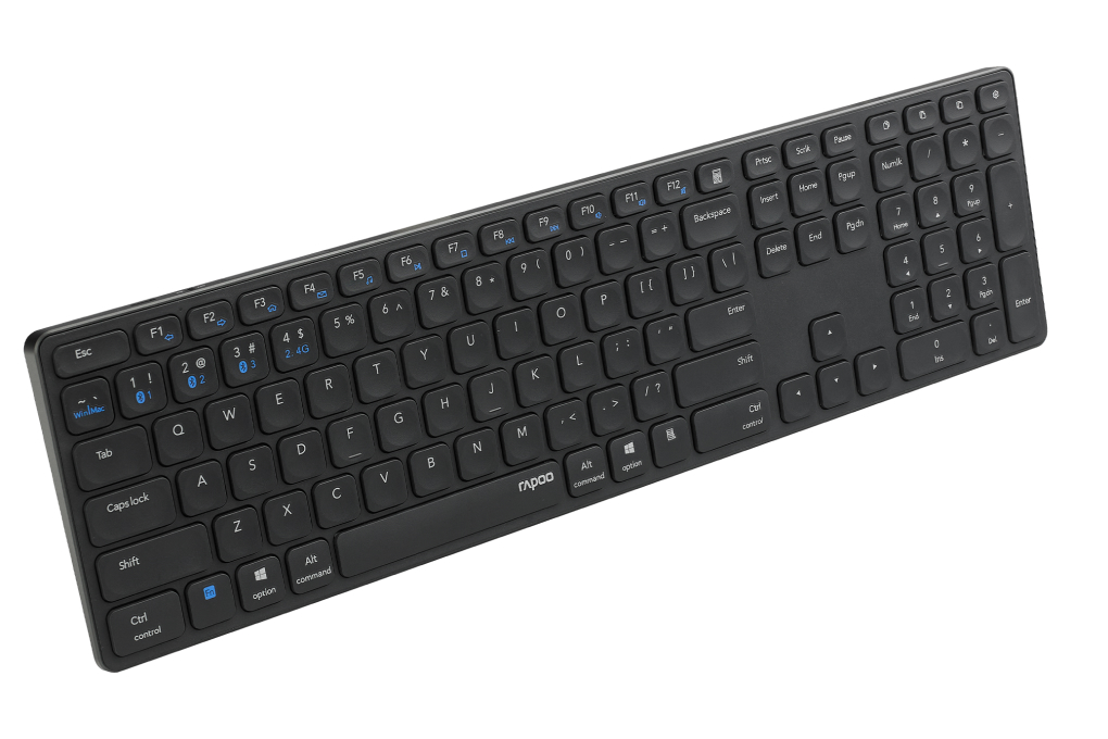 Bàn Phím Không Dây Bluetooth Rapoo E9550G Màu Đen
