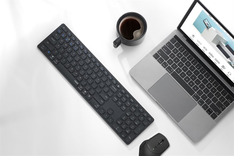 Bàn Phím Không Dây Bluetooth Rapoo E9550G Màu Đen