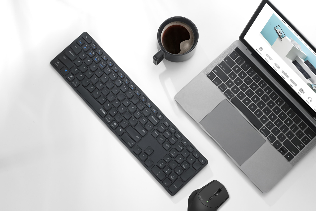 Bàn Phím Không Dây Bluetooth Rapoo E9550G Màu Đen