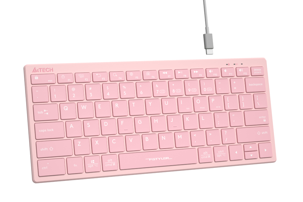Bàn Phím Không Dây Bluetooth A4tech FBX51C Màu Hồng
