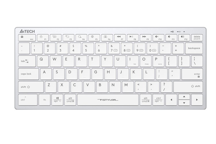 Bàn Phím Không Dây Bluetooth A4tech FBX51C Màu Trắng