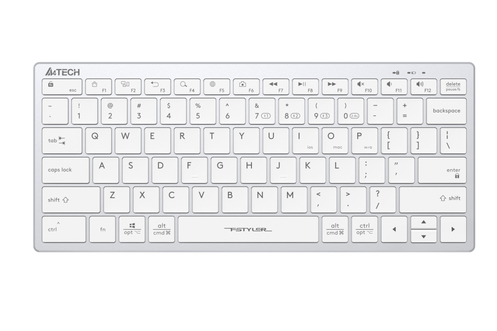 Bàn Phím Không Dây Bluetooth A4tech FBX51C Màu Trắng