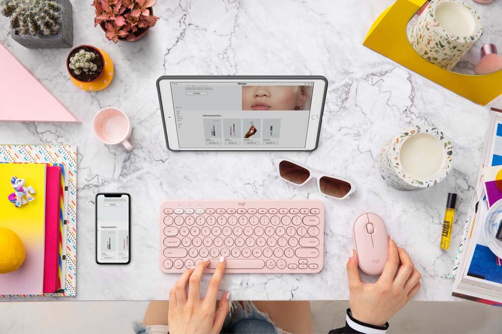 Bàn phím Bluetooth Logitech K380 Màu Hồng