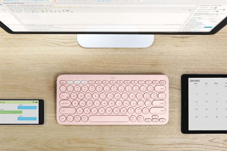 Bàn phím Bluetooth Logitech K380 Màu Hồng