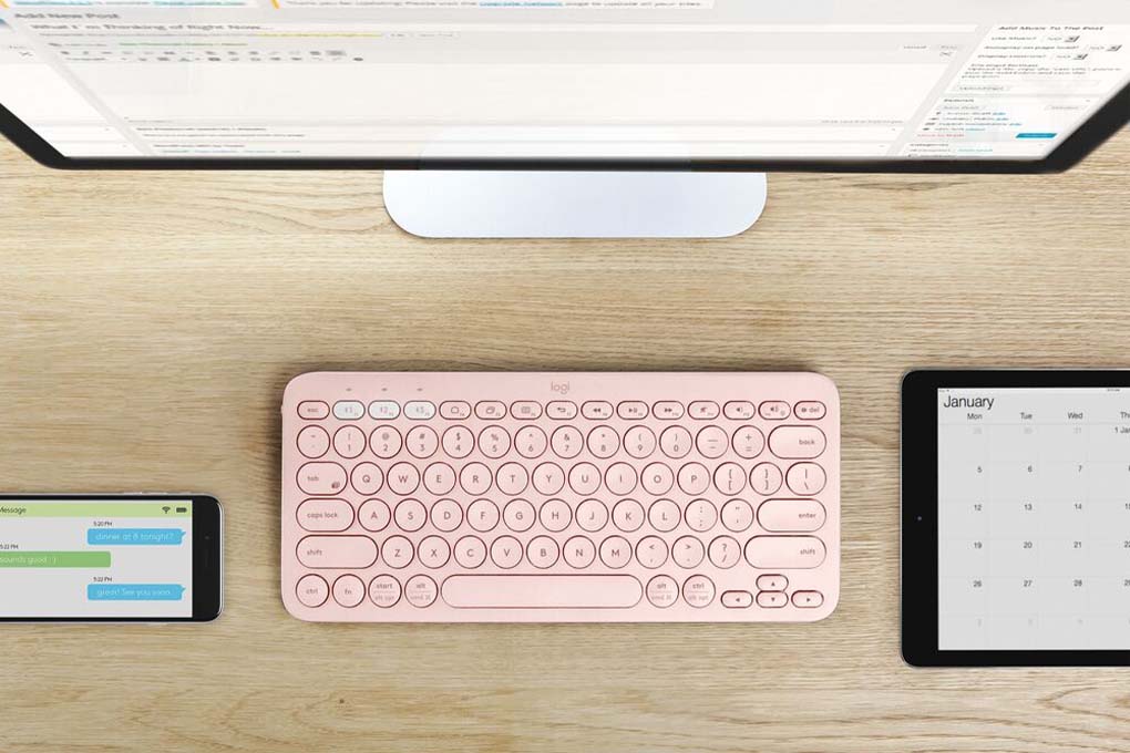 Bàn phím Bluetooth Logitech K380 Màu Hồng