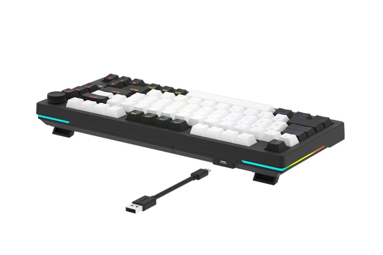 Bàn Phím Cơ Có Dây DareU EK75 Màu Đen/Trắng