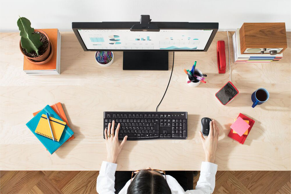 Bàn Phím Có Dây Logitech K120 Màu Đen