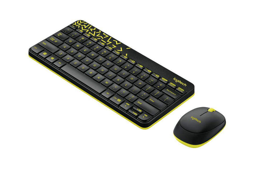 Bộ Bàn Phím Chuột Không Dây Logitech MK240 Màu Đen - Vàng