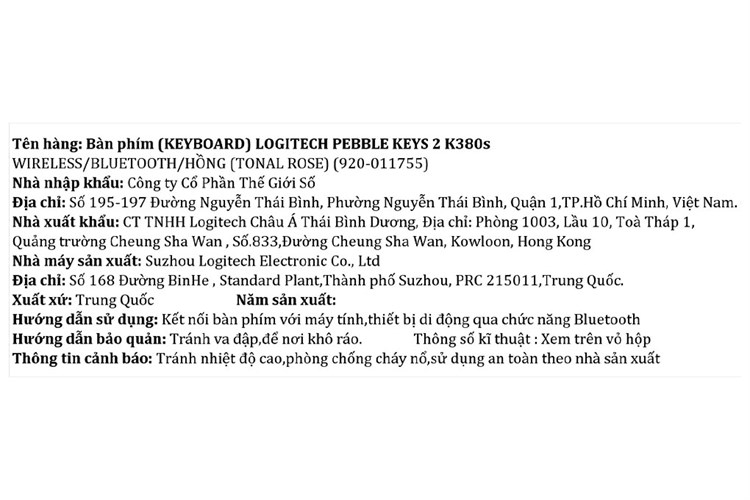 Bàn Phím Bluetooth Logitech K380s Màu Hồng