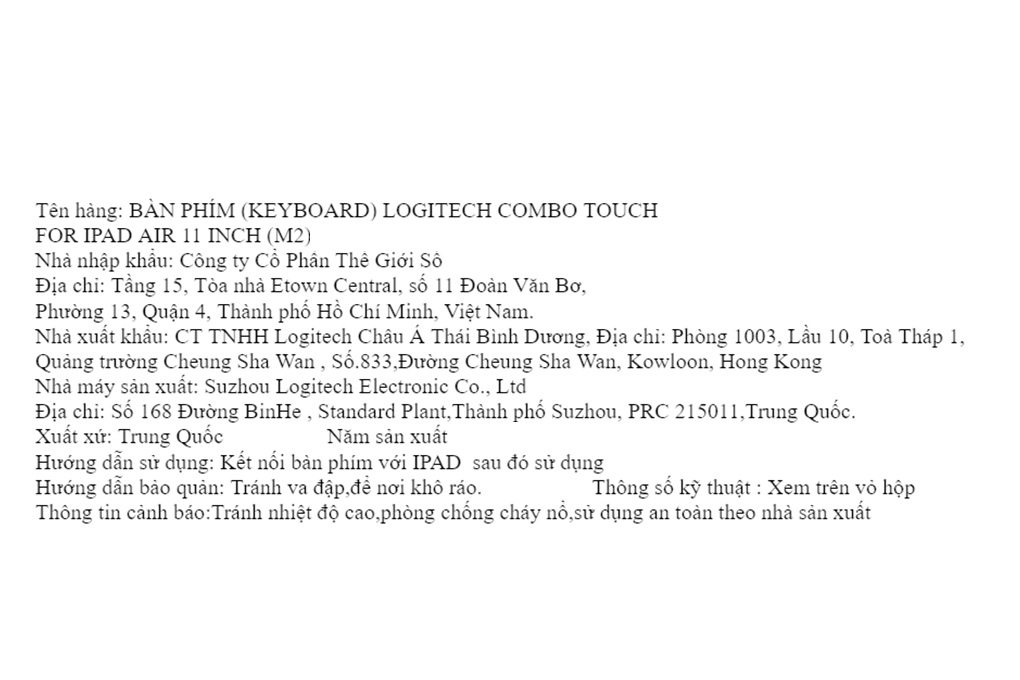 Bàn Phím iPad Air Logitech Combo Touch 11 inch M2/M3/M4 - 18