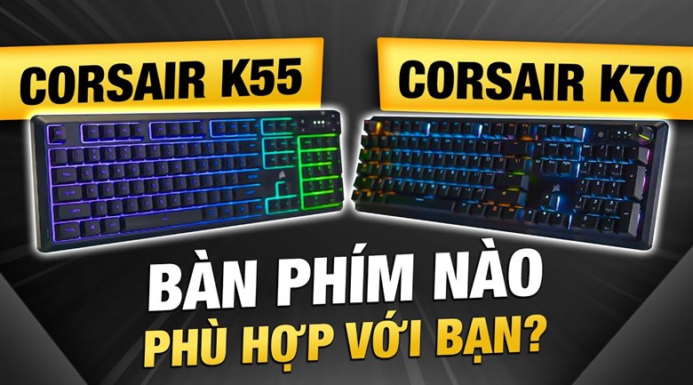 Bàn Phím Cơ Có Dây Gaming Corsair K55 CORE RGB