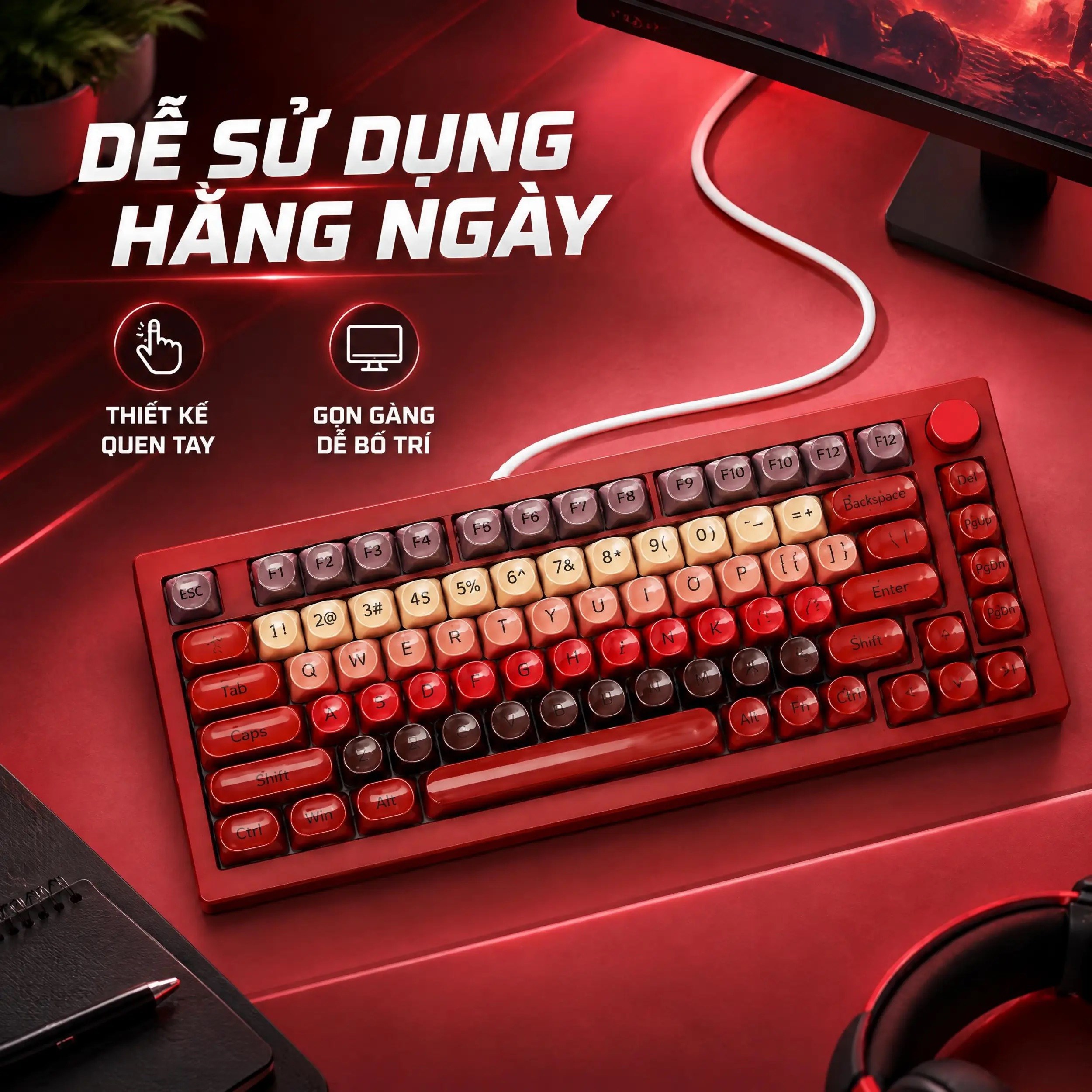 Bàn Phím Cơ Có Dây Gaming Veekos K75 Veekos K75 - 2