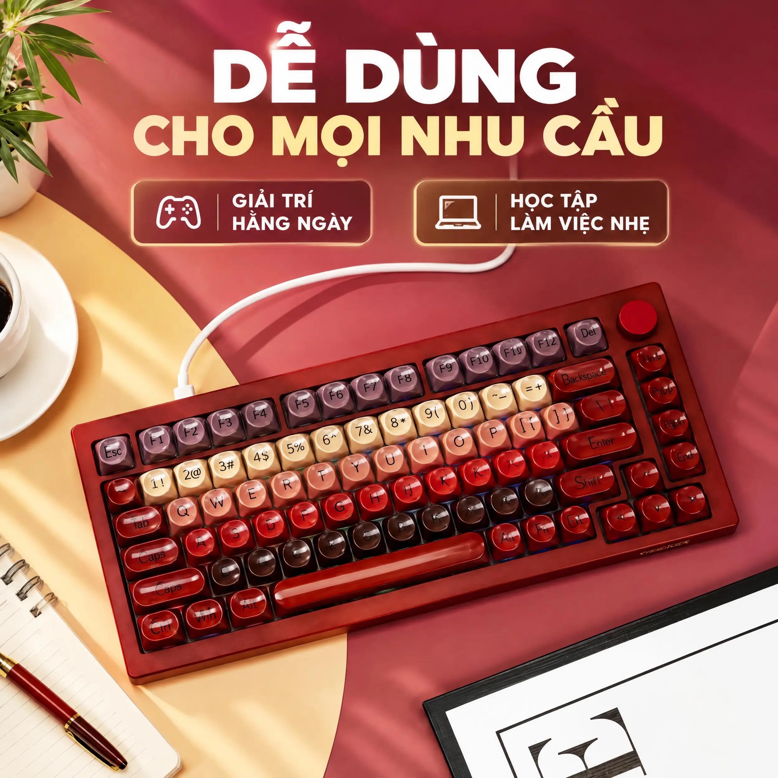 Bàn Phím Cơ Có Dây Gaming Veekos K75 Veekos K75 - 3
