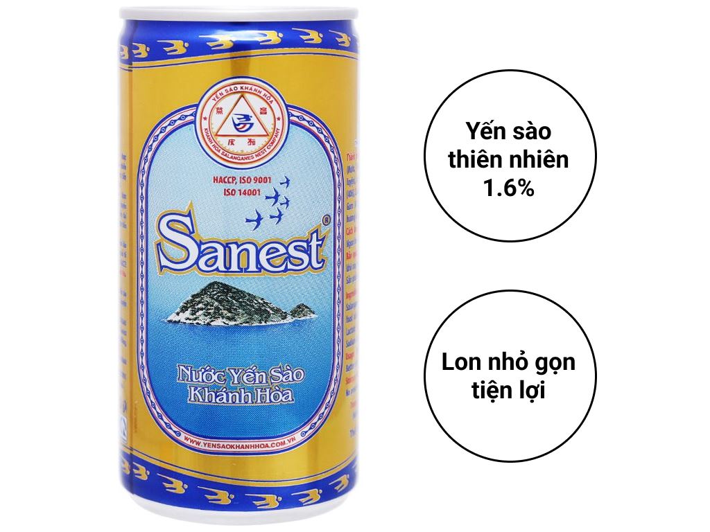 Lốc 6 lon nước yến sào Khánh Hòa 190ml 2