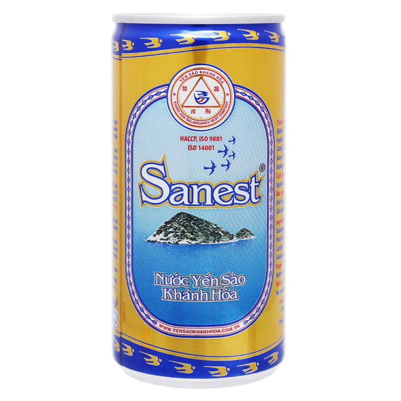 Lốc 6 lon nước yến sào Khánh Hòa Sanest Gold 190 ml