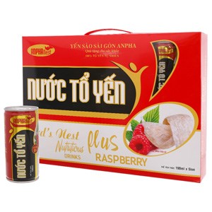 Nước Yến Sài Gòn Anpha Vị Phúc Bồn Tử Hộp 5 Lon *190Ml