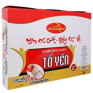 Nước Yến Sài Gòn Anpha Vị Dâu Hộp 5 Lon *190Ml