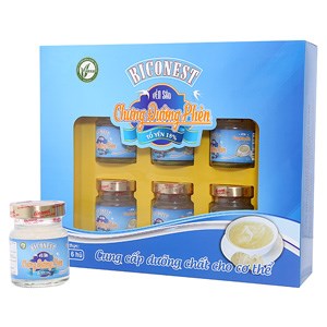 6 hũ yến sào chưng đường phèn Biconest