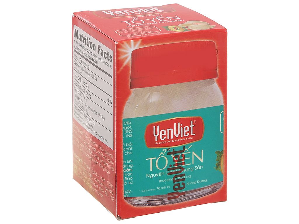 Tổ yến nguyên chất chưng sẵn Yến Việt không đường 70ml 1