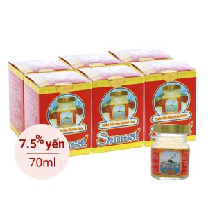 Lốc 6 hũ nước yến sào Khánh Hòa 70ml