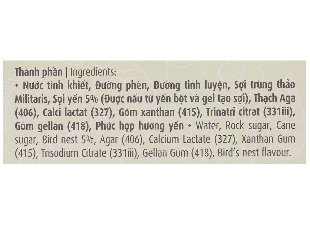 6 chai nước yến sào đông trùng hạ thảo Green Bird 185ml 13