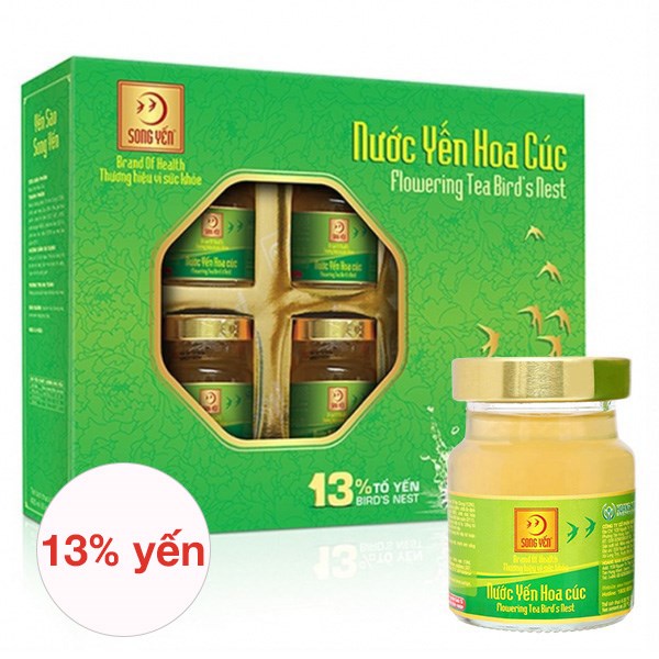 Hộp 6 hũ nước yến sào hoa cúc Song Yến vị ngọt thanh 70 ml/hũ (từ 18 tuổi) - AVAKids.com
