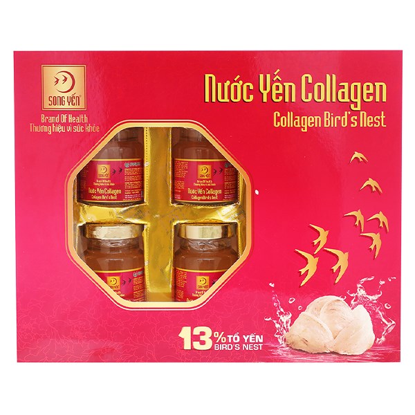 Hộp 6 hũ nước yến sào collagen Song Yến 70 ml - AVAKids.com