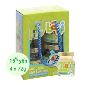 Lốc 4 hũ nước yến cho trẻ em Green Bird Babi 72g