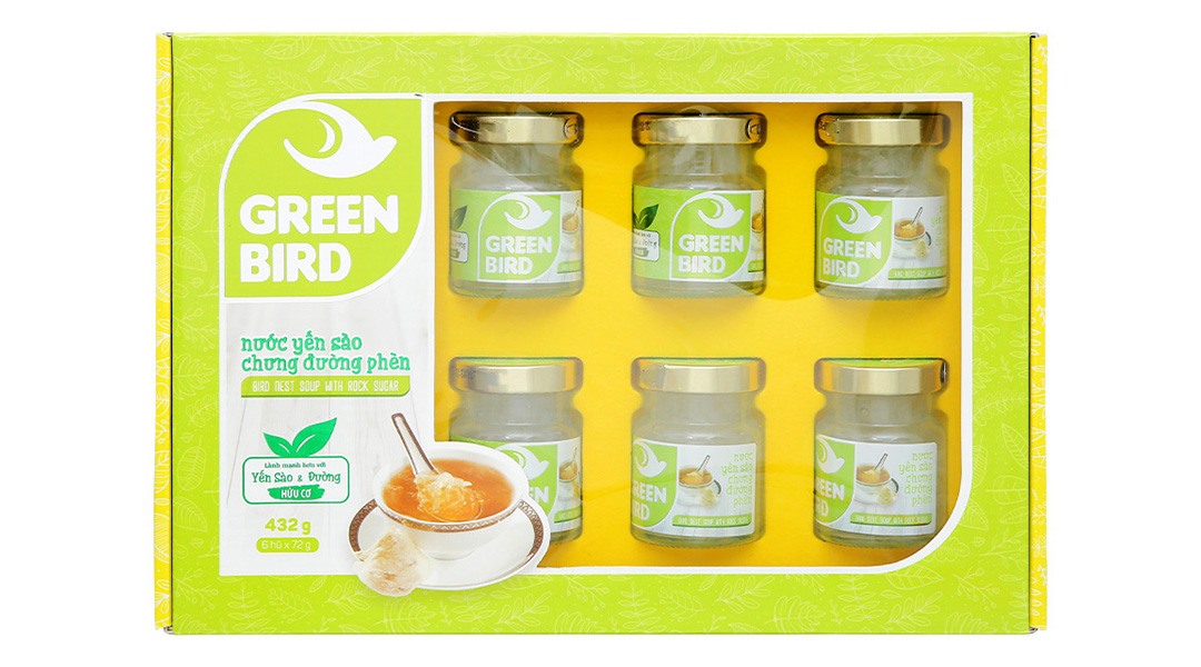 Nước Yến sào chưng đường phèn Green Bird