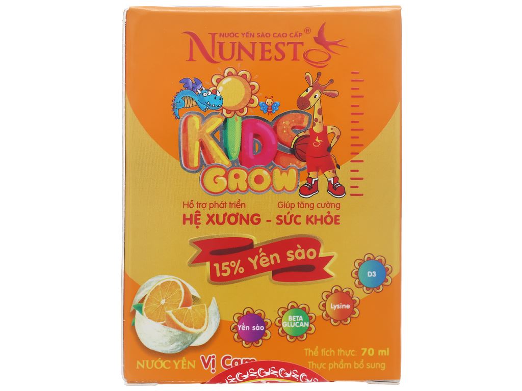 Nước yến sào Nunest Kid Grow cam 70ml 3