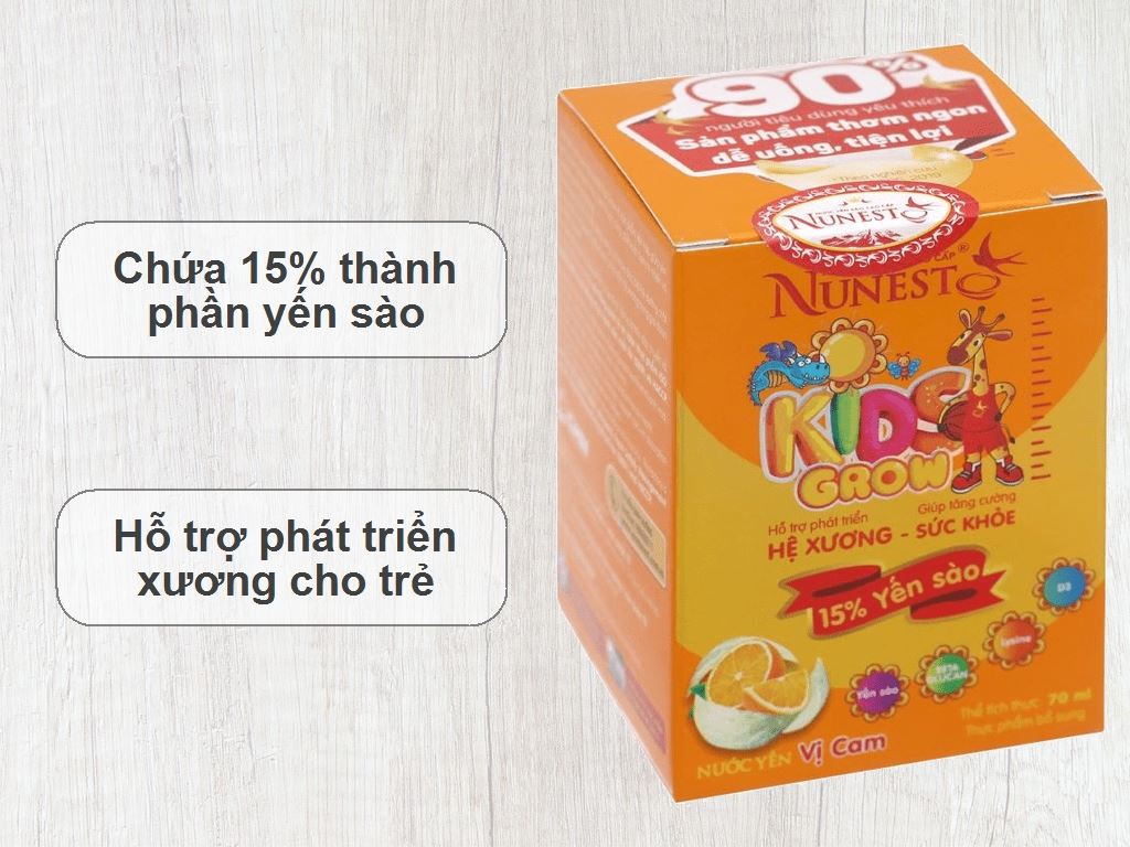 Nước yến sào Nunest Kid Grow cam 70ml 2