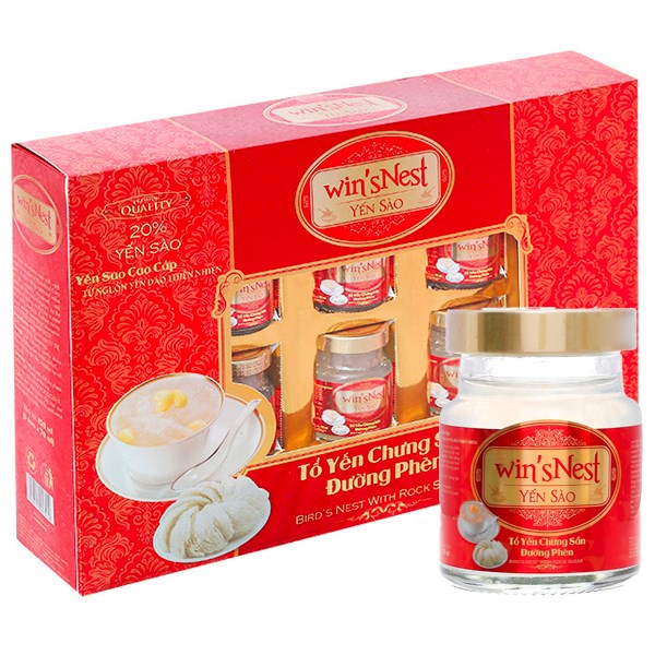 Yến Sào Win'snest Đường Phèn Hộp 420Ml 6 Hũ 70Ml