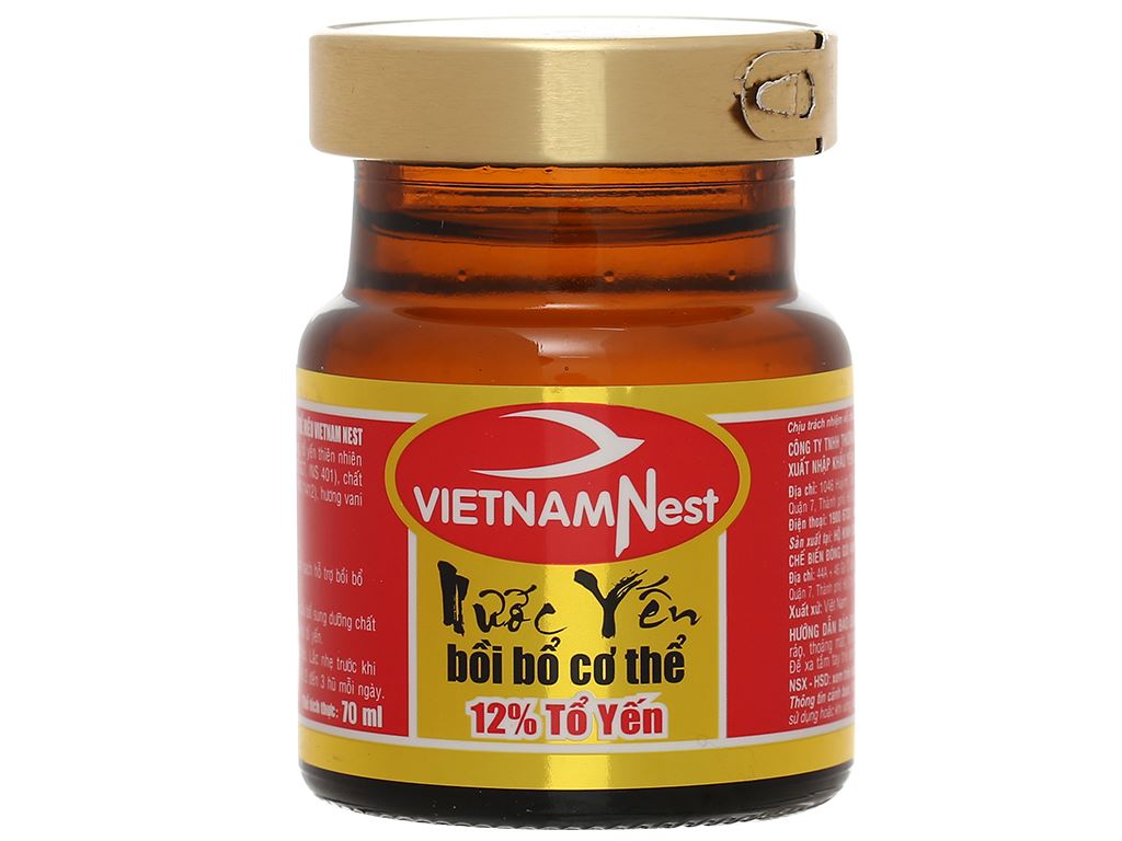 Hộp 6 hũ nước yến Việt Nam Nest vani 70ml 8