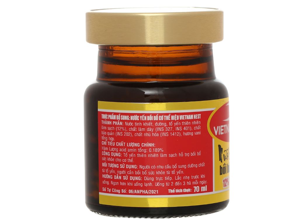 Hộp 6 hũ nước yến Việt Nam Nest vani 70ml 10