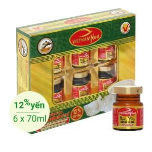 Hộp 6 hũ nước yến Việt Nam Nest vani 70ml