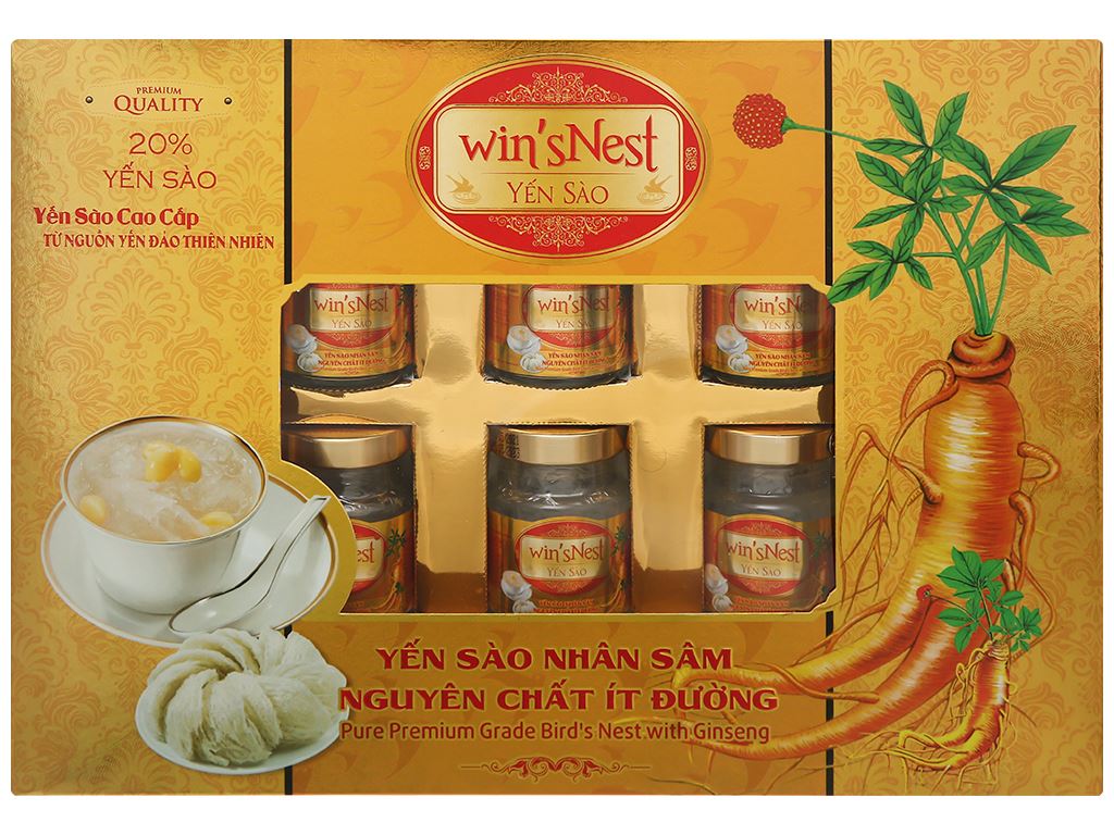 Yến sào Win'snest nguyên chất nhân sâm ít đường 3