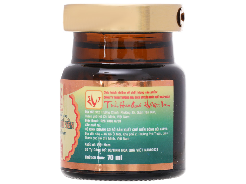 Hộp 6 hũ yến Tinh Hoa hương sâm 70ml 11