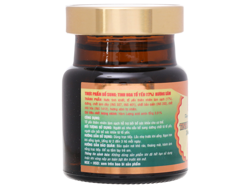 Hộp 6 hũ yến Tinh Hoa hương sâm 70ml 12