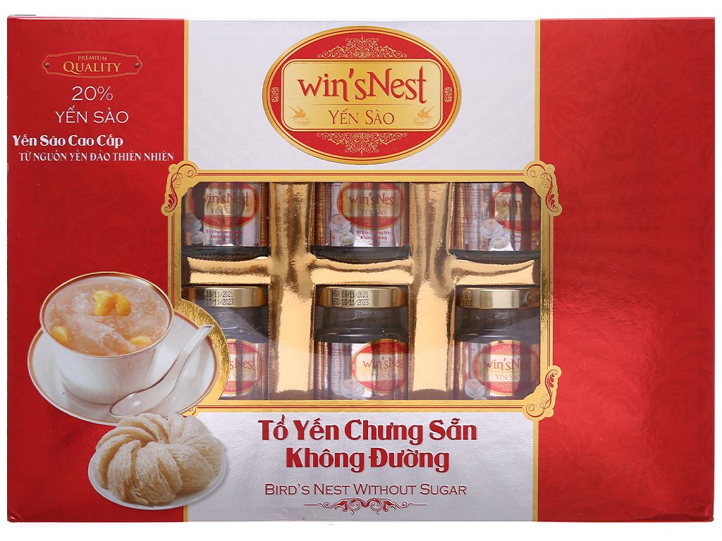Hộp 6 hũ tổ yến chưng sẵn Win'snest không đường 70ml 4