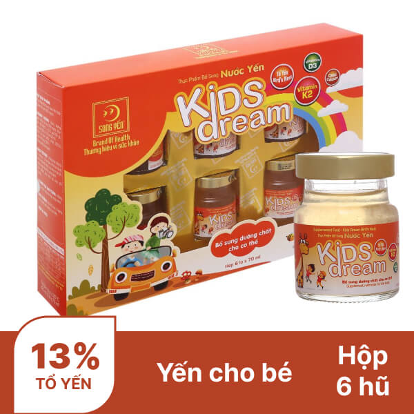 Hộp 6 hũ yến Song Yến Kids Dream 70ml
