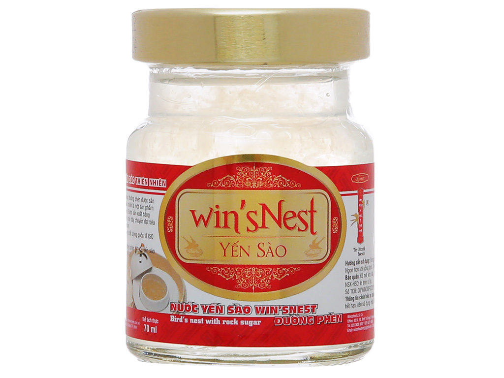Hộp 6 hũ tổ yến chưng đường phèn Win'snest 70ml 9
