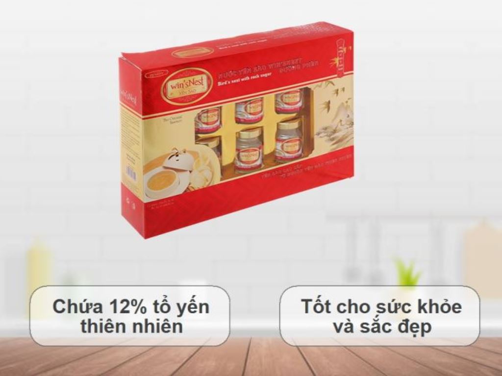 Hộp 6 hũ tổ yến chưng đường phèn Win'snest 70ml 2