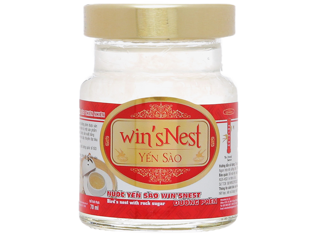 Lốc 6 hũ tổ yến chưng đường phèn Win'snest 70ml 8