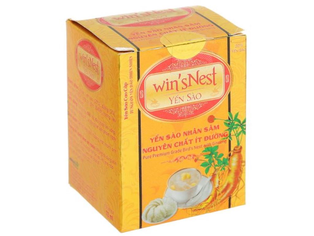 Yến sào nguyên chất nhân sâm Win'snest ít đường 70ml 1