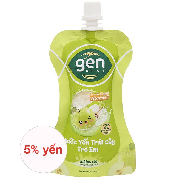 Nước yến trái cây Gennest vị cam 105 ml (từ 1 tuổi) - AVAKids.com