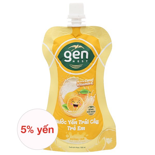 Nước yến trái cây Gennest vị dâu 105 ml (từ 1 tuổi) 5