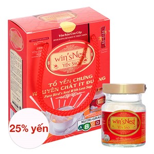 Hộp 4 hũ nước yến sào Win'sNest ít đường 70 ml